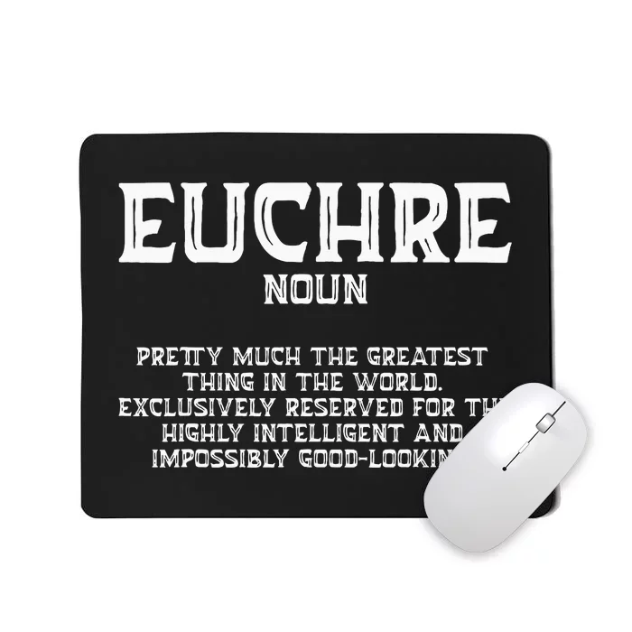 Euchre Card Game Player Euchre Gamers Funny Partner Mousepad