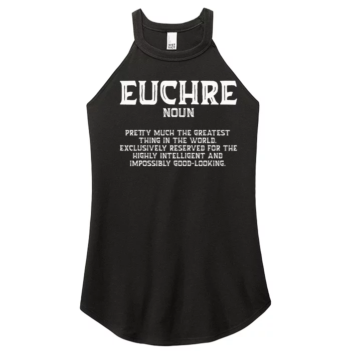 Euchre Card Game Player Euchre Gamers Funny Partner Women’s Perfect Tri Rocker Tank