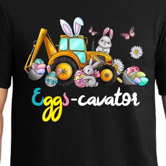 Eggs Cavator Happy Easter Funny Excavator Hunting Egg Great Gift Pajama Set