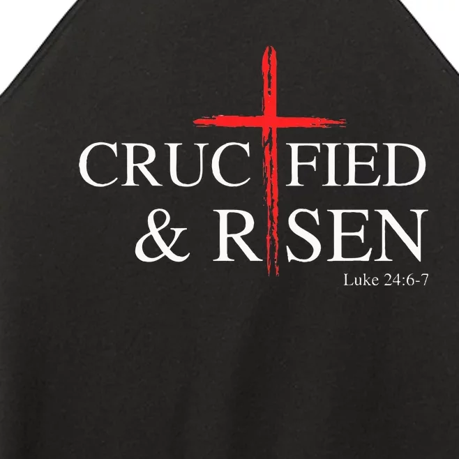 Easter Christian He Is Risen Sun Resurrection Women’s Perfect Tri Rocker Tank