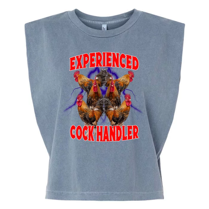 Experienced Cock Handler Fighter Funny Garment-Dyed Women's Muscle Tee