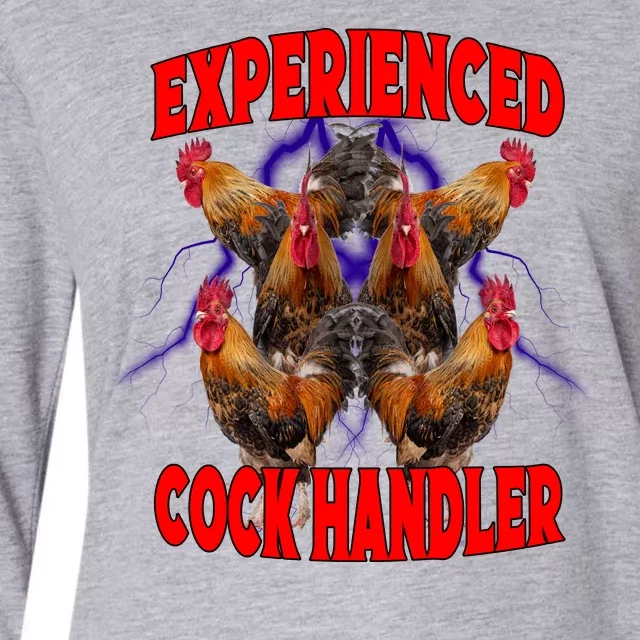 Experienced Cock Handler Fighter Funny Womens Cotton Relaxed Long Sleeve T-Shirt