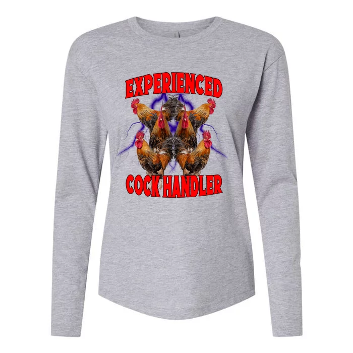 Experienced Cock Handler Fighter Funny Womens Cotton Relaxed Long Sleeve T-Shirt