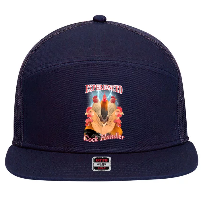 Experienced Cock Handler 7 Panel Mesh Trucker Snapback Hat