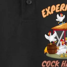 Experienced Cock Handler Funny Chicken Dry Zone Grid Performance Polo