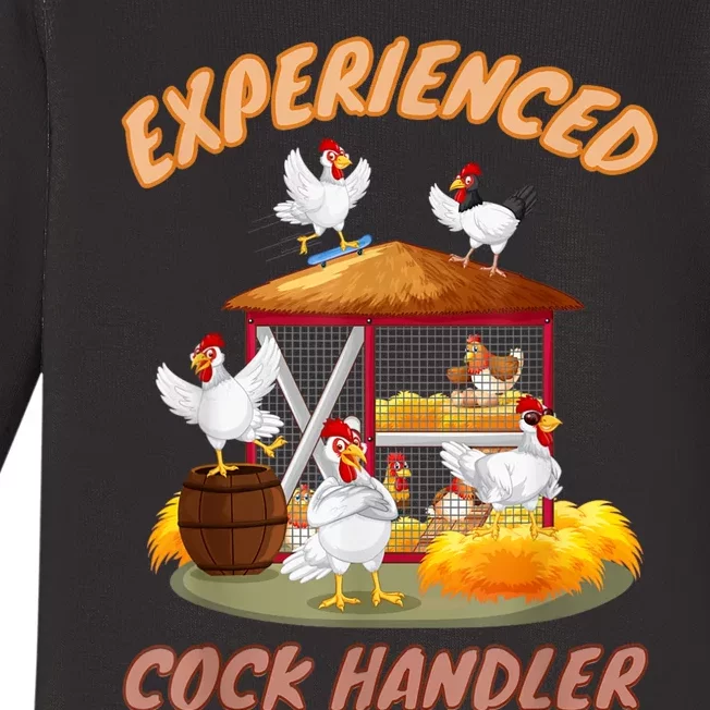 Experienced Cock Handler Funny Chicken Baby Long Sleeve Bodysuit