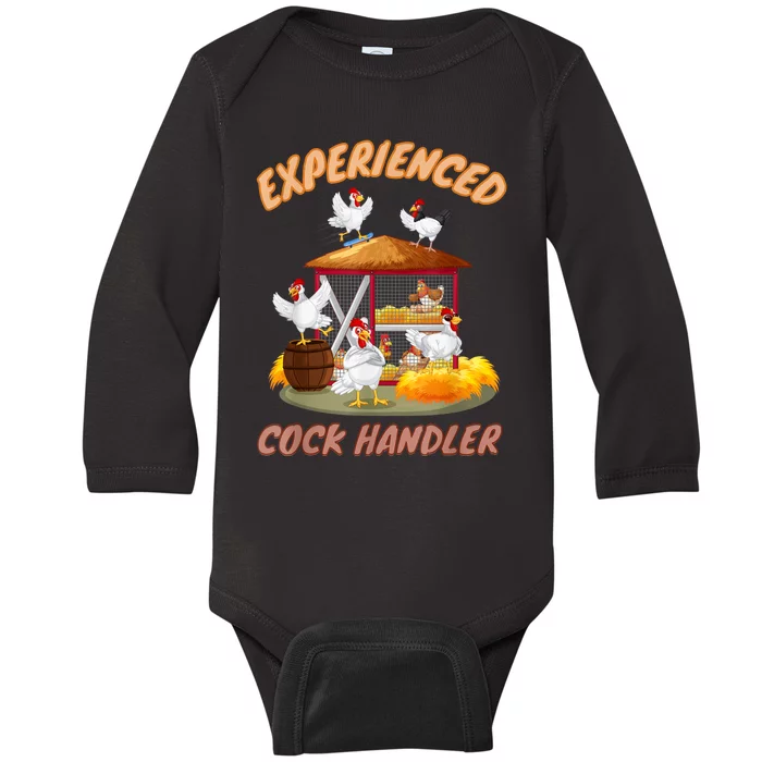 Experienced Cock Handler Funny Chicken Baby Long Sleeve Bodysuit