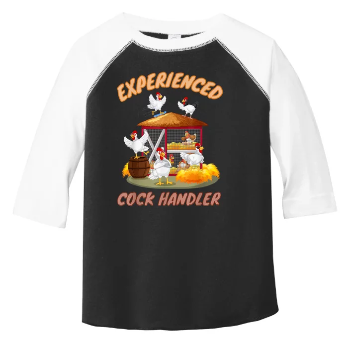 Experienced Cock Handler Funny Chicken Toddler Fine Jersey T-Shirt