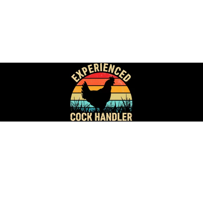 Experienced Cock Handler Funny Chicken Farmer Pun Bumper Sticker