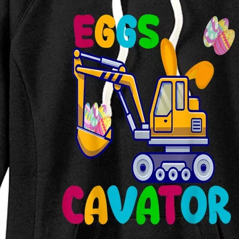 Eggs Cavator Happy Easter Funny Excavator Hunting Egg Women's Fleece Hoodie