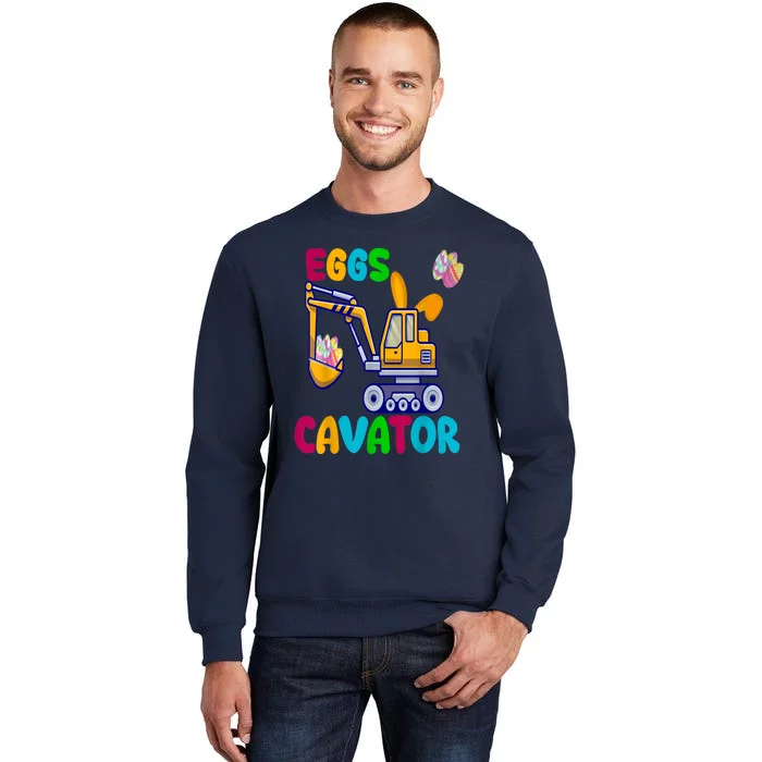 Eggs Cavator Happy Easter Funny Excavator Hunting Egg Sweatshirt