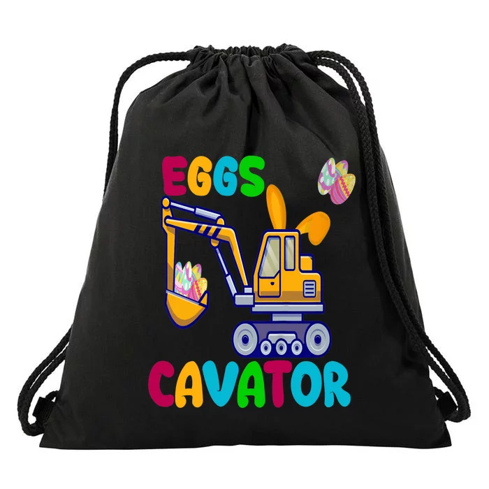 Eggs Cavator Happy Easter Funny Excavator Hunting Egg Drawstring Bag