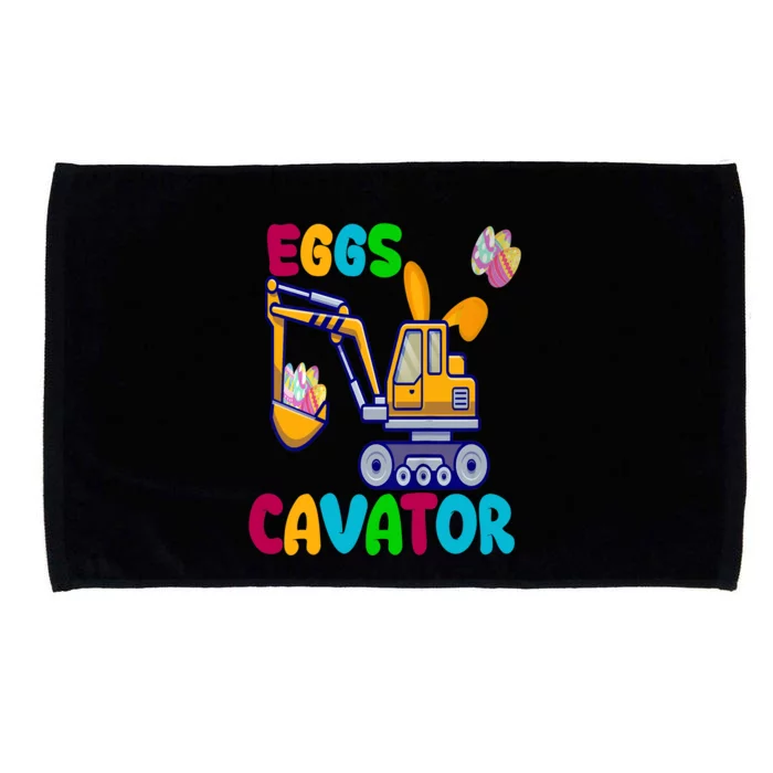 Eggs Cavator Happy Easter Funny Excavator Hunting Egg Microfiber Hand Towel