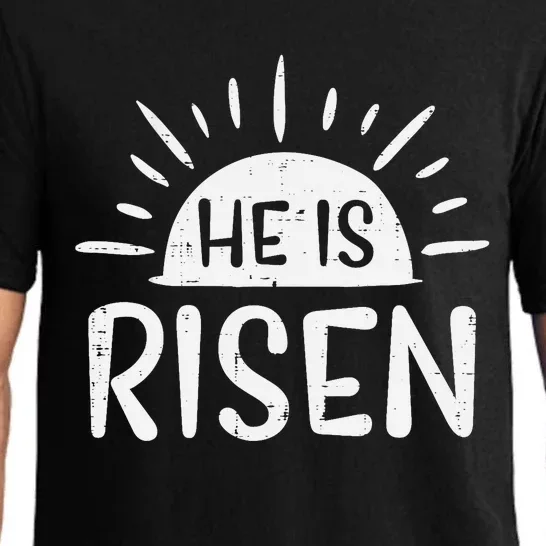 Easter Christian He Is Risen Sun Resurrection Pajama Set