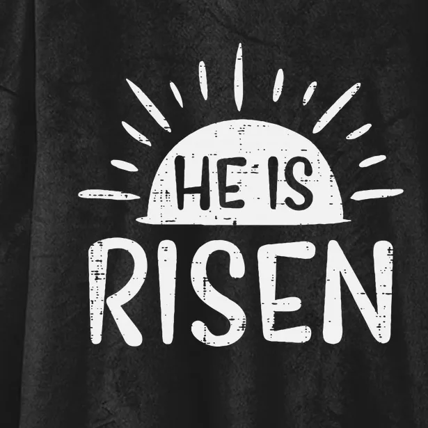 Easter Christian He Is Risen Sun Resurrection Hooded Wearable Blanket