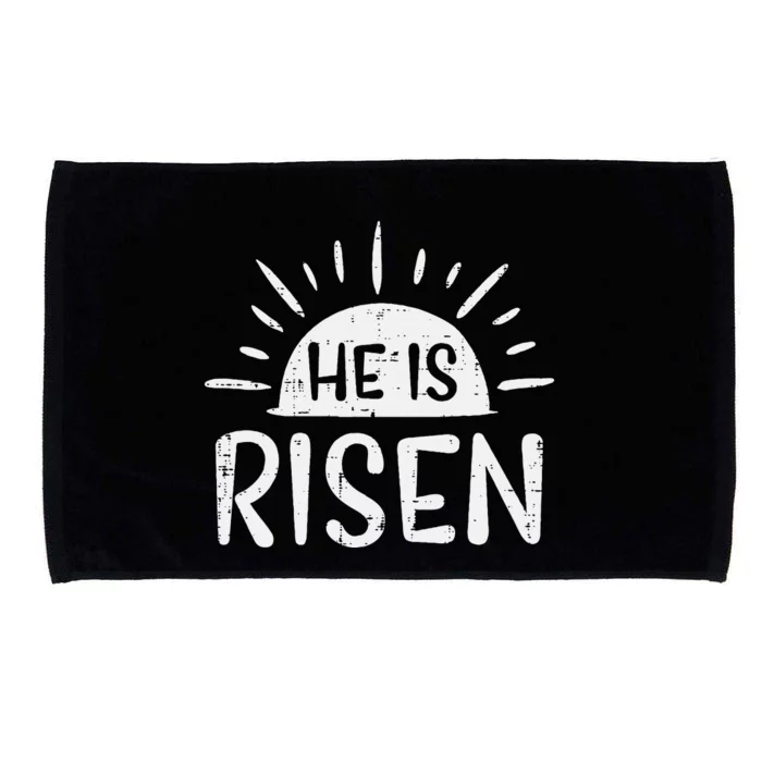 Easter Christian He Is Risen Sun Resurrection Microfiber Hand Towel