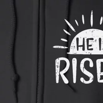 Easter Christian He Is Risen Sun Resurrection Full Zip Hoodie