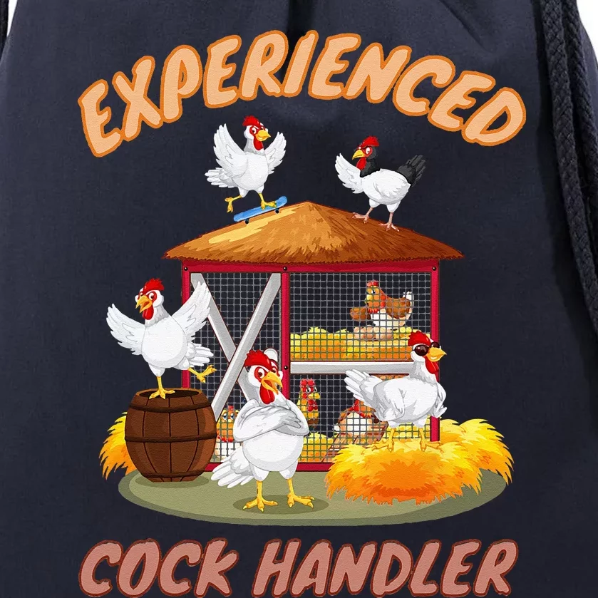 Experienced Cock Handler Funny Chicken Drawstring Bag