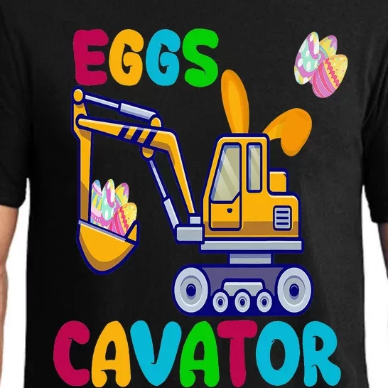 Eggs Cavator Happy Easter Funny Excavator Hunting Egg Pajama Set