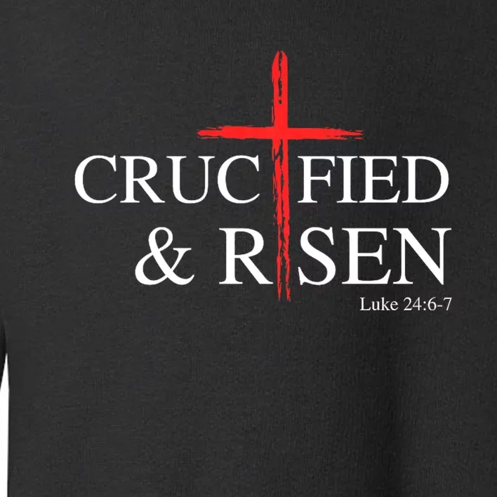 Easter Christian He Is Risen Sun Resurrection Toddler Sweatshirt