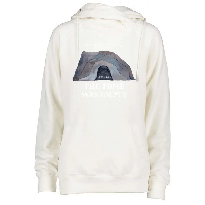 Easter Christian He Is Risen Spoiler Alert The Tomb Is Empty Gift Womens Funnel Neck Pullover Hood