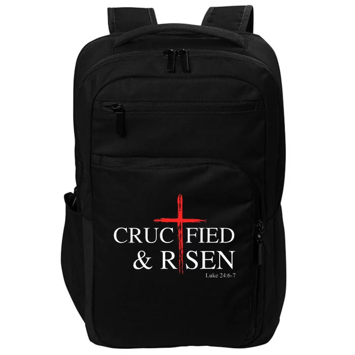 Easter Christian He Is Risen Sun Resurrection Impact Tech Backpack