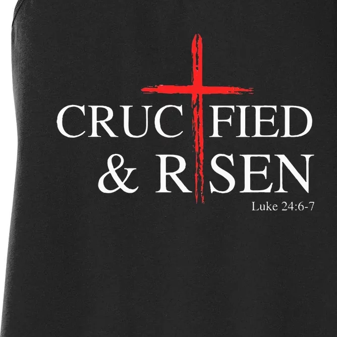 Easter Christian He Is Risen Sun Resurrection Women's Racerback Tank