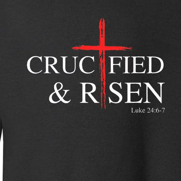 Easter Christian He Is Risen Sun Resurrection Toddler Sweatshirt