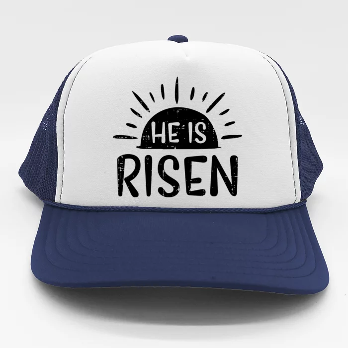 Easter Christian He Is Risen Sun Resurrection Trucker Hat