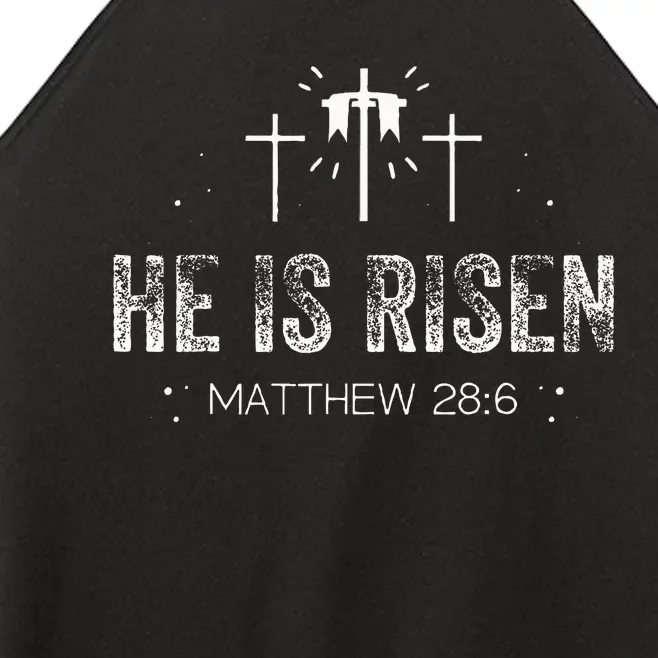 Easter Christian He Is Risen Sun Resurrection Women’s Perfect Tri Rocker Tank