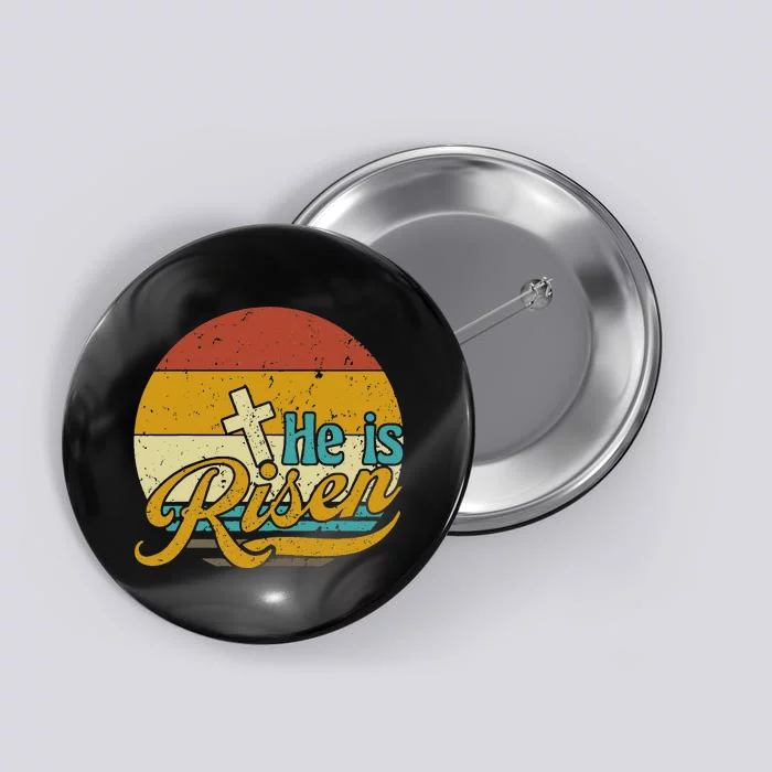 Easter Christian He Is Risen Sun Resurrection Button