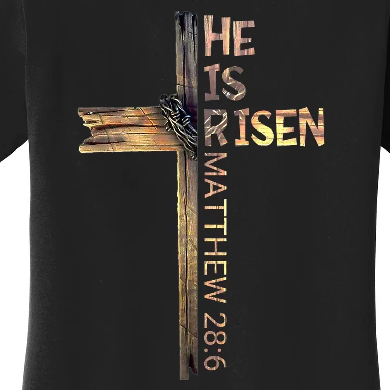 Easter Christian He Is Risen Sun Resurrection Women's T-Shirt