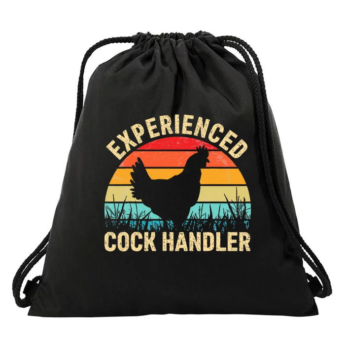 Experienced Cock Handler Funny Chicken Drawstring Bag