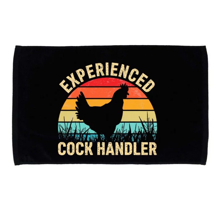 Experienced Cock Handler Funny Chicken Microfiber Hand Towel