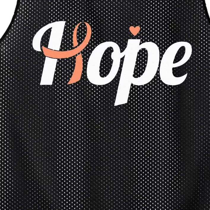 Endometrial Cancer Hope Uterine Cancer Ribbon Awareness Mesh Reversible Basketball Jersey Tank