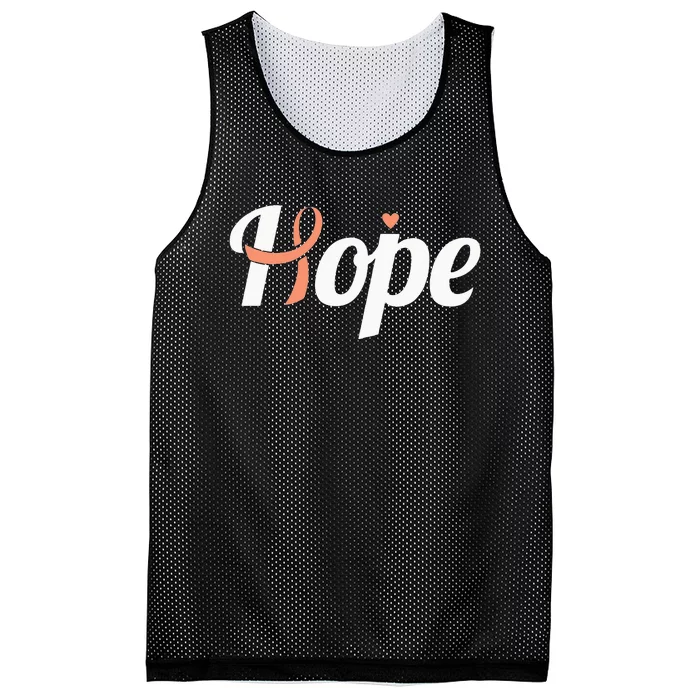 Endometrial Cancer Hope Uterine Cancer Ribbon Awareness Mesh Reversible Basketball Jersey Tank