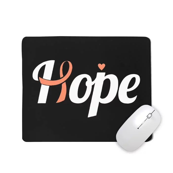 Endometrial Cancer Hope Uterine Cancer Ribbon Awareness Mousepad