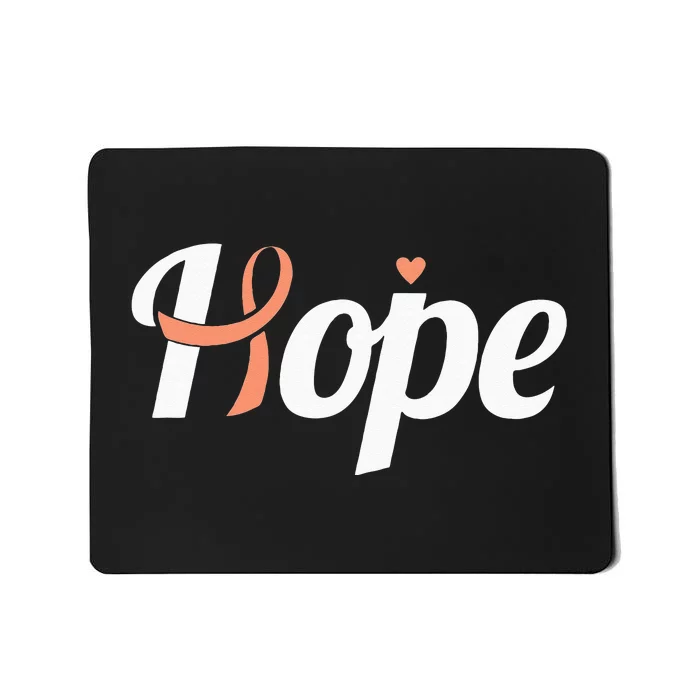 Endometrial Cancer Hope Uterine Cancer Ribbon Awareness Mousepad