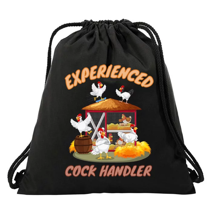 Experienced Cock Handler Funny Chicken Drawstring Bag