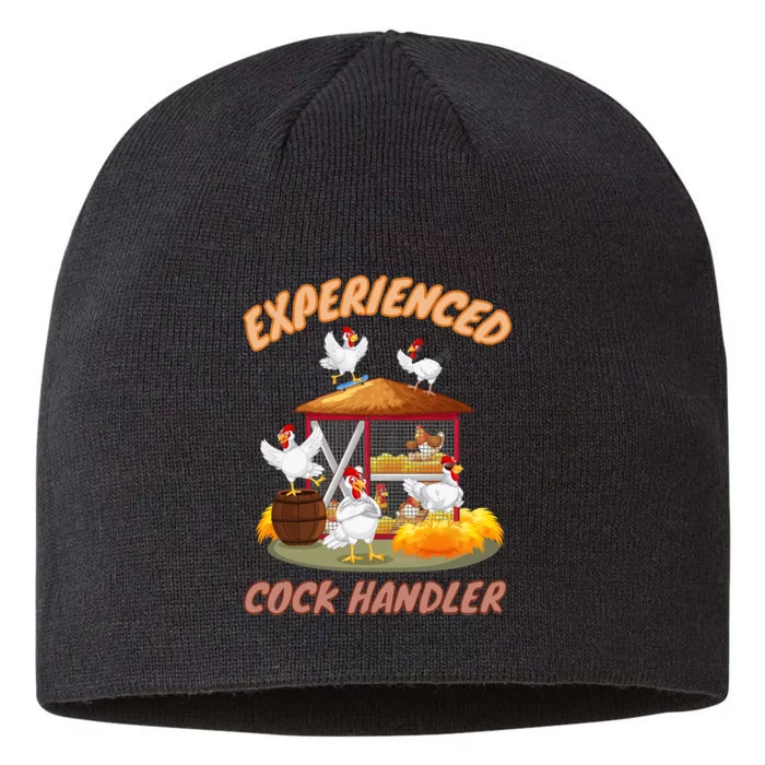 Experienced Cock Handler Funny Chicken 8 1/2in Sustainable Knit Beanie