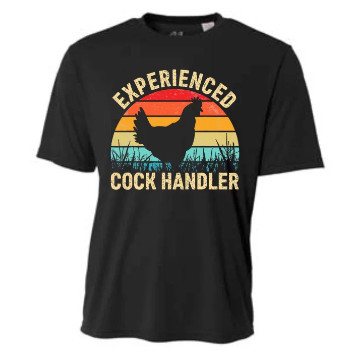 Experienced Cock Handler Chicken Farmer Pun Cooling Performance Crew T-Shirt