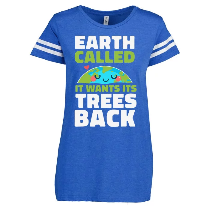 Earth Called It Wants Its Trees Back Environmentalist Enza Ladies Jersey Football T-Shirt