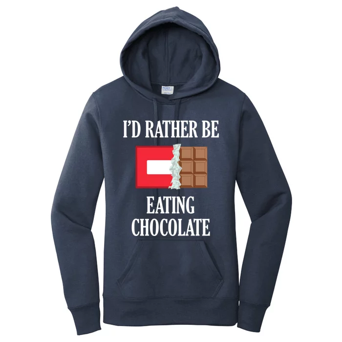 Eating Chocolate Ironic Saying Chocolatier Cute Gift Women's Pullover Hoodie