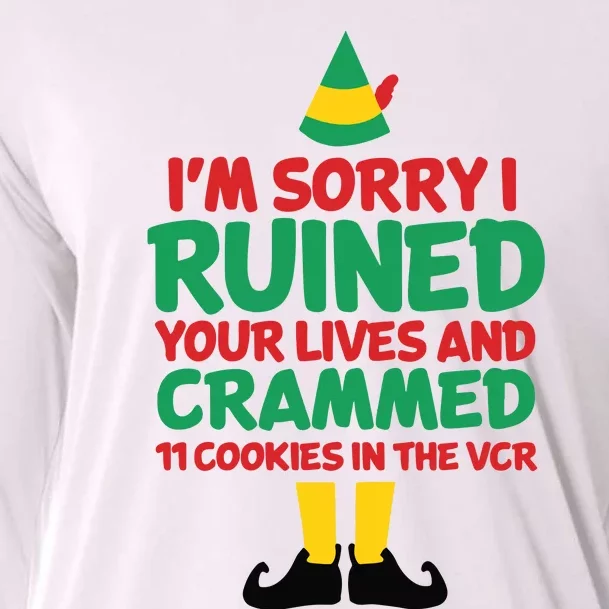 Elf Christmas Im Sorry I Ruined Your Lives Funny Cooling Performance Long Sleeve Crew