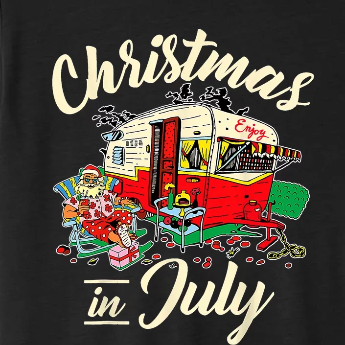 Enjoy Christmas In July Hippie RV Camping Gift Camping Lover ChromaSoft Performance T-Shirt