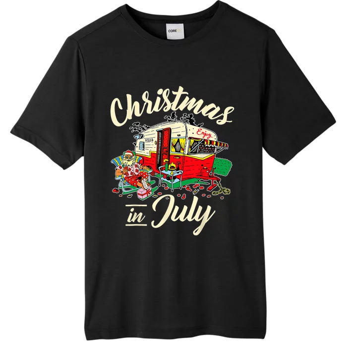 Enjoy Christmas In July Hippie RV Camping Gift Camping Lover ChromaSoft Performance T-Shirt