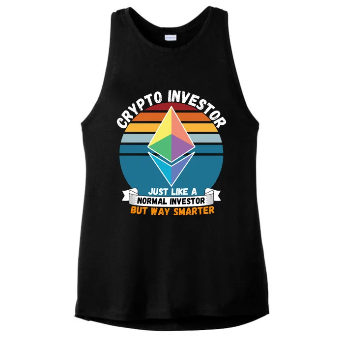 Ethereum Crypto Investor, HODL Ethereum, Crypto Coin, Funny ETH Ladies Tri-Blend Wicking Tank