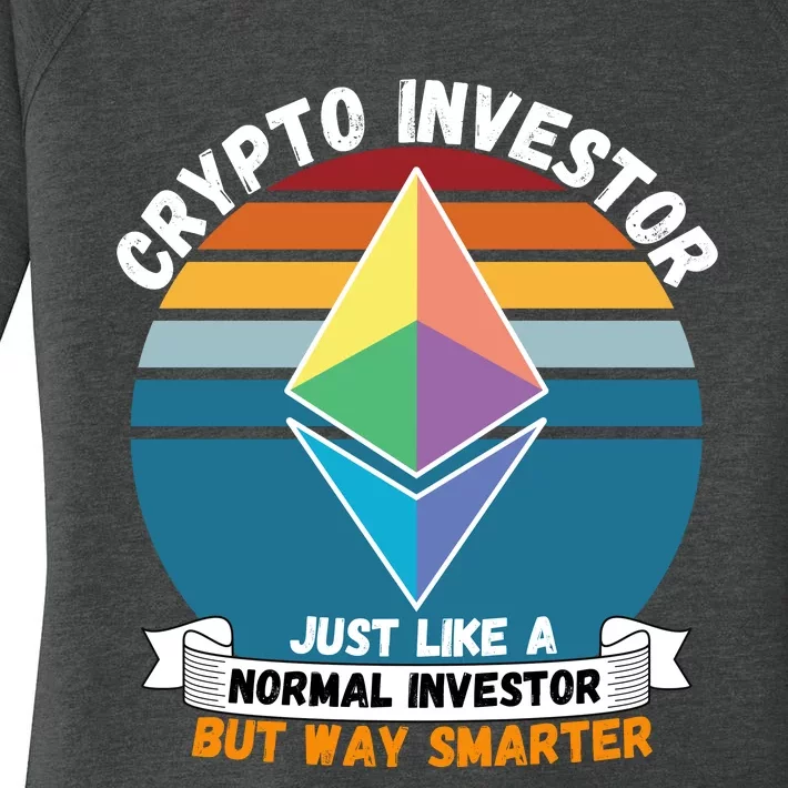 Ethereum Crypto Investor, HODL Ethereum, Crypto Coin, Funny ETH Women's Perfect Tri Tunic Long Sleeve Shirt