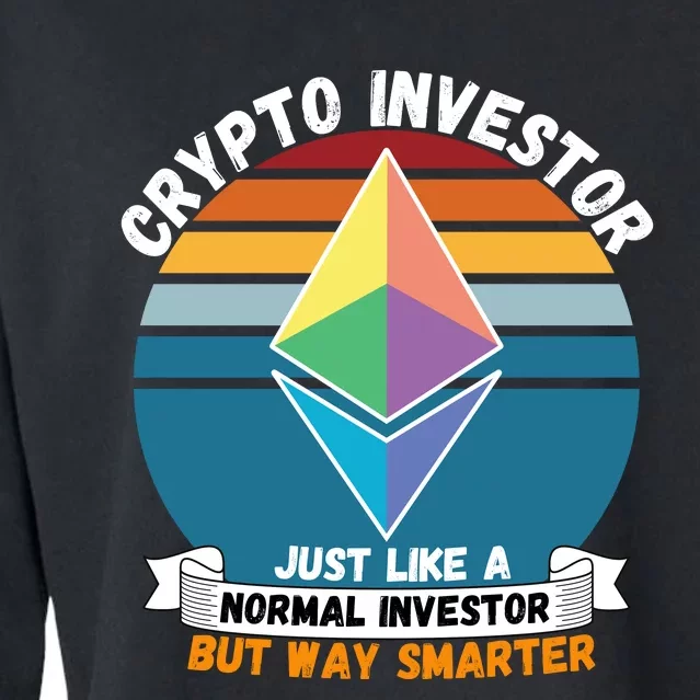 Ethereum Crypto Investor, HODL Ethereum, Crypto Coin, Funny ETH Cropped Pullover Crew