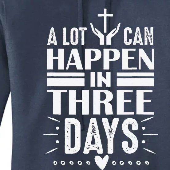 Easter Christian Jesus Cross Celebration Resurrection 3 Days Women's Pullover Hoodie